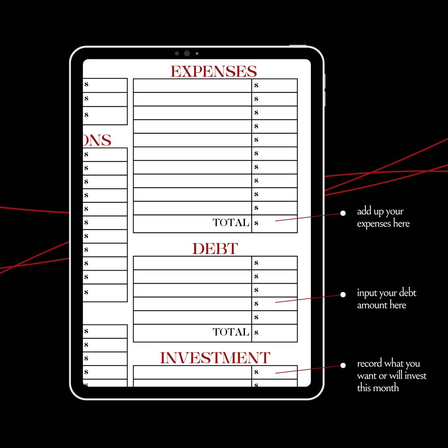 The Monthly Budget Planner